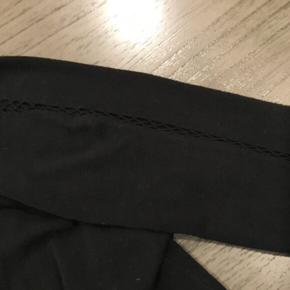 BCBGMAXAZRIA Black Knit Belted Sweater Dress Long Sleeve Size L – Chic & Classic - Picture 9 of 15